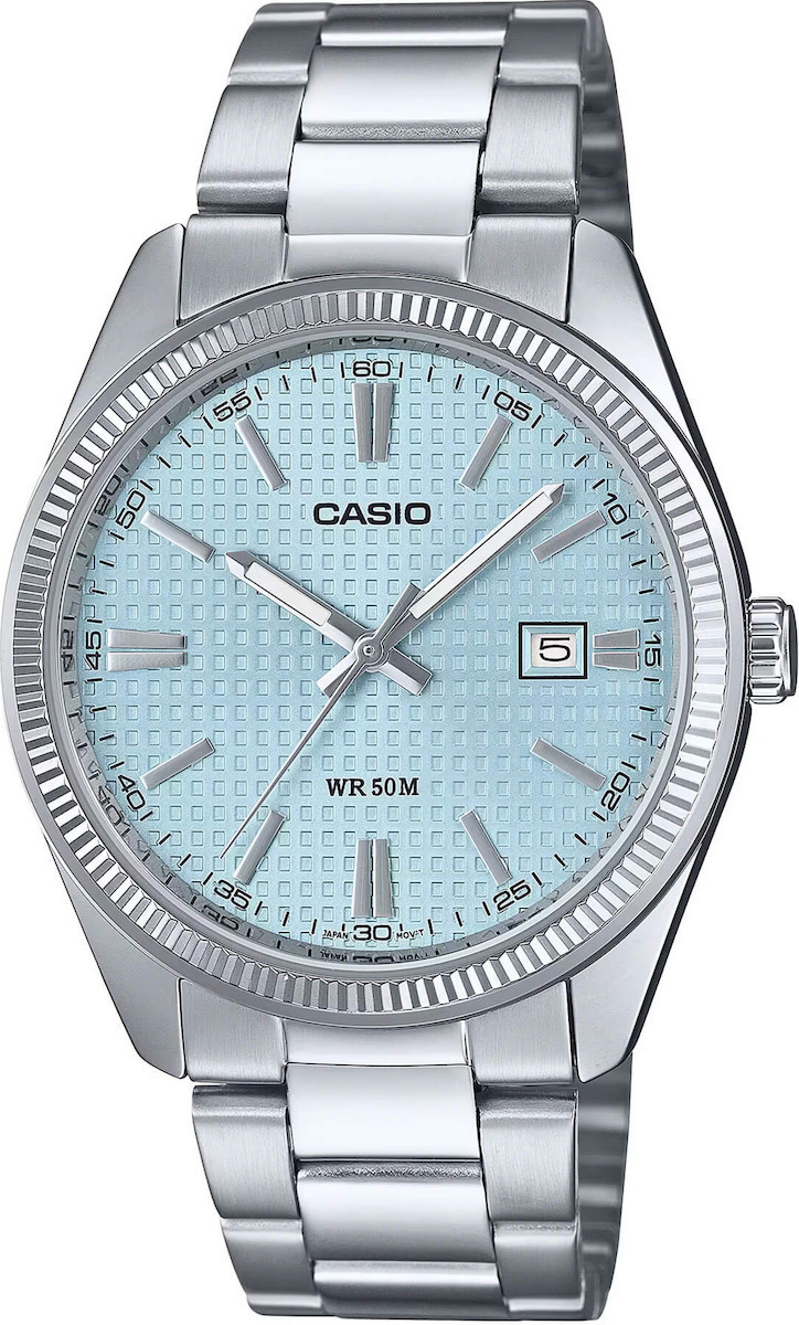 Casio MTP-1302PE-2AVEF Ανδρικό Αναλογικό Ρολόι με Ασημί Μεταλλικό Μπρασελέ
